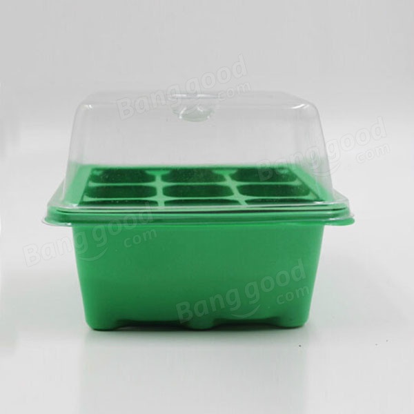 9 Holes Plastic Soil Grow Box Garden Seeds Germinate Boxes